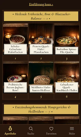 Die heilenden Frühstücke als nummerierte Rezeptkarten