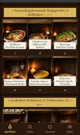 Das Kapitel der entzündungshemmenden Hauptgerichte